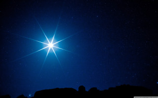Bright star mountain range night - a bright star free wallpaper