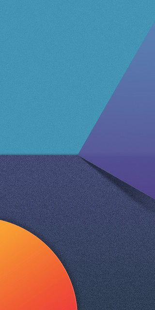 Blue orange background half circle - smooth free wallpaper for mobile