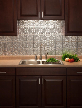Kitchen sink countertop metal tile - a kitchen free wallpaper for mobile