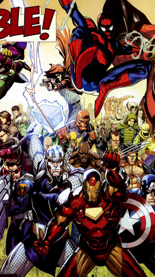 Avengers group captions characters image - assemblage free wallpaper for mobile
