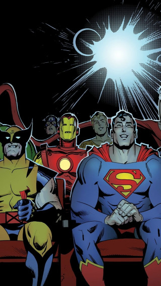 Superheroes bench darkroom brightlight group - ashcan school free wallpaper for mobile