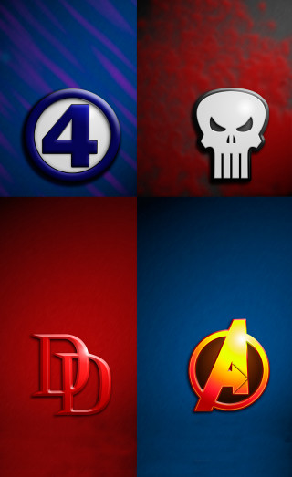 Logos color shapes series different - marvel free wallpaper for mobile