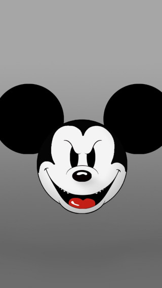 Mickey mouse face red tongue - evil free wallpaper for mobile