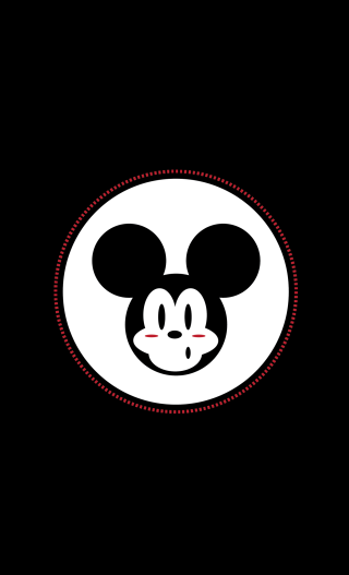 Mickey mouse face red dot - a red dot free wallpaper for mobile