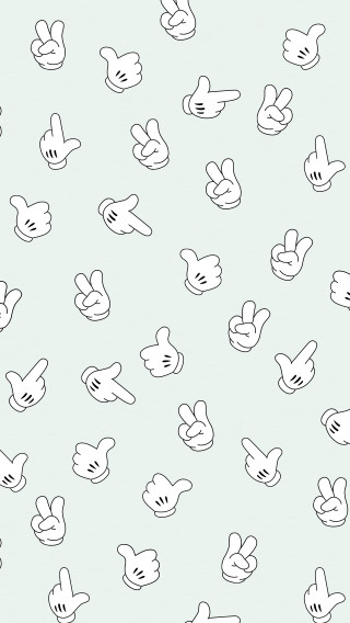 Hand gestures pattern black white - kaw free wallpaper