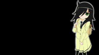 Girl yellow coat black hair - a yellow coat free wallpaper
