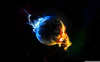 Fire ice planet blue flame - a blue flame free wallpaper