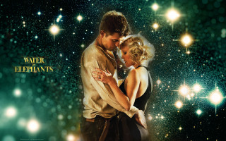 Man woman embracing star filled - the background and a caption free wallpaper