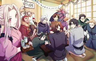 Group people standing room sign 2 - a room free wallpaper