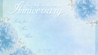 Blue floral wedding anniversary party - here free wallpaper