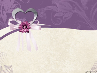Purple white heart bow flower - constance copeman free wallpaper