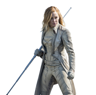 Woman white suit swords holding - neo free wallpaper for tablet