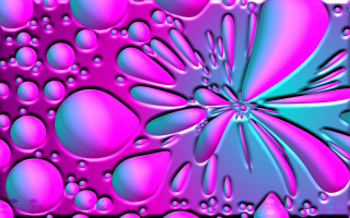 Pink blue abstract background bubbles - c4d free wallpaper for desktop