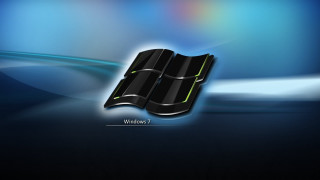 Windows 7 wallpaper black background - a green stripe free wallpaper