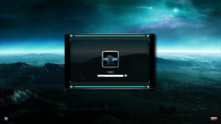 Black blue wallpaper space station - vray free wallpaper
