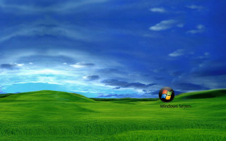 Green field blue sky clouds 89 - widescreen free wallpaper for desktop
