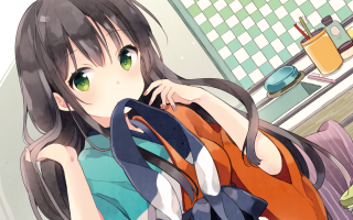 Woman chair clothes coffee background - aguri uchida free wallpaper