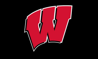 Wisconsin logo black background red - wpa free wallpaper