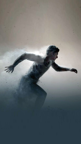 Man water smoke arms out - his body free wallpaper for mobile