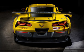 Yellow corvette garage hood up - its hood free wallpaper
