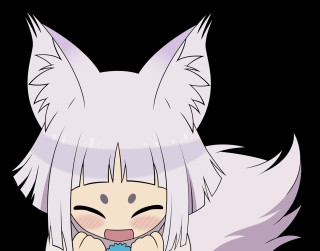 Cartoon character white hair cat - kawaii free wallpaper