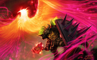 Demon image computer generated huge - colorful bird free wallpaper