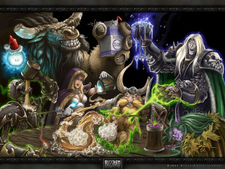 Wizard friends forest hat painting - alex horley free wallpaper