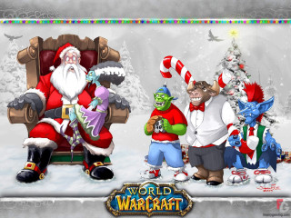 Cartoon characters christmas tree santa - a santa clause free wallpaper
