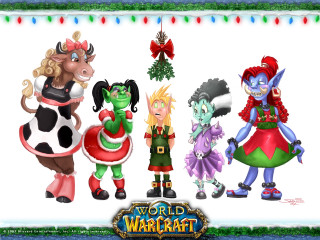 Cartoon characters christmas tree world - hearthstone free wallpaper