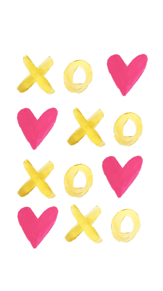 Hearts crosses black background pink - folk art free wallpaper for mobile