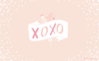 Pink white sign oxoxo plant - a plant free wallpaper
