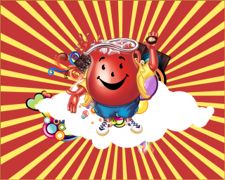 Cartoon character flying cloud smile - a cloud free wallpaper for desktop