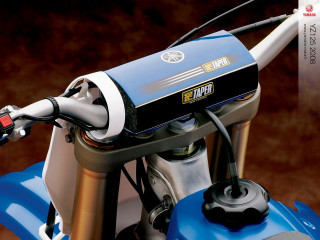 Motorcycle engine handlebars blue silver - airbrush free wallpaper