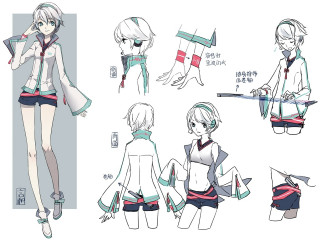 Girl sword girl skirt shirt - a tie free wallpaper for desktop