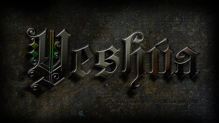 Metal typeface inked green black - letterism free wallpaper for desktop