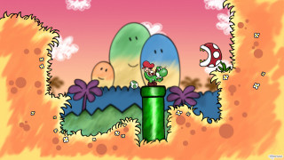 Cartoon group people field mushroom - a cartoon of a group free wallpaper