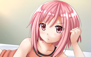 Girl pink hair bed hand - her eye free wallpaper for desktop