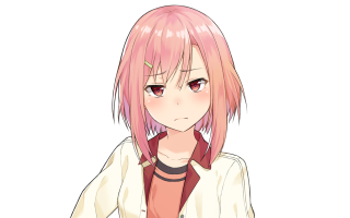 Pink haired girl collared shirt - cynical free wallpaper