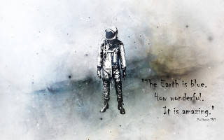 Man space suit quote drawing - amazing free wallpaper