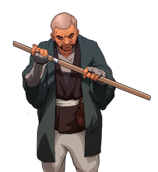 Man holding stick suit tie - his head free wallpaper for tablet