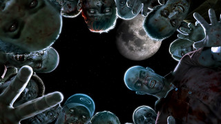 Zombies circle hands air full - full moon free wallpaper