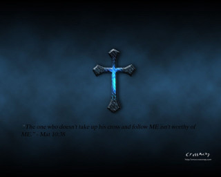 Cross bible verse blue glow - a bible verse free wallpaper