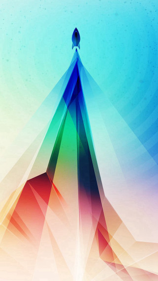 Colorful abstract bird mountain rainbow - android jones free wallpaper for mobile