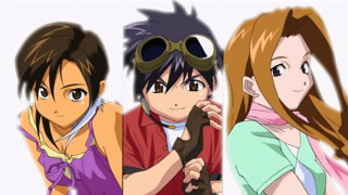 Anime characters long hair glasses - three anime character free wallpaper