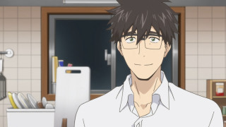 Man glasses kitchen refrigerator smile - a kitchen next free wallpaper