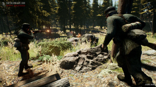 Man holding gun forest another - another man holding free wallpaper