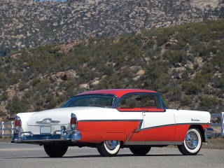 Red white car parked road 5 - kodachrome free wallpaper