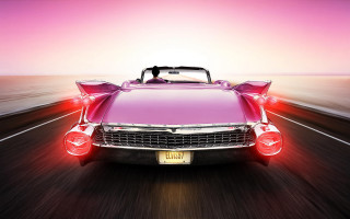 Pink car hood up lights - its hood free wallpaper