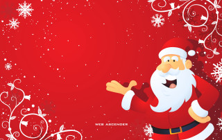 Red white christmas background santa - a santa clause free wallpaper