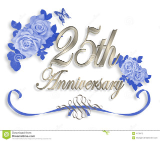 25th anniversary card blue roses - free holidays wallpaper for tablet